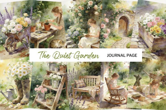 Download The Quiet Garden Junk Journal Pages - Premium Resources